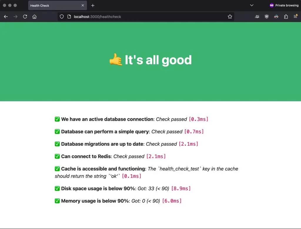 RailsFast app health checks with the allgood gem
