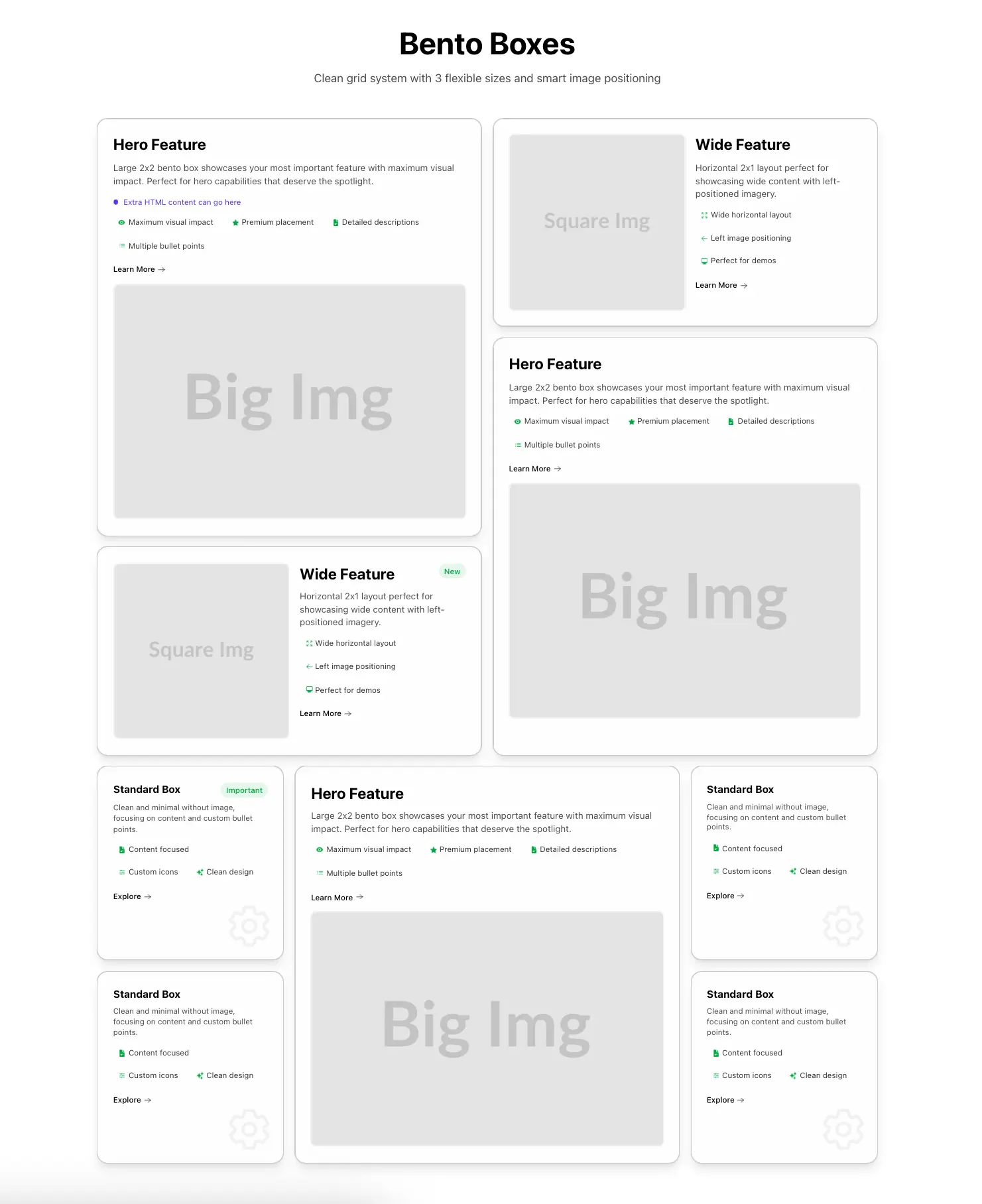 RailsFast UI - Bento features component