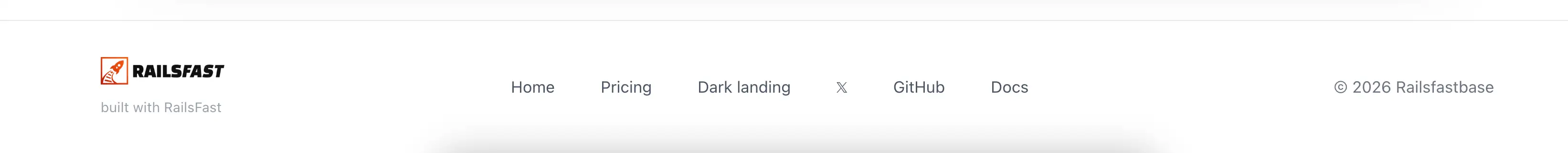 RailsFast UI - Footer